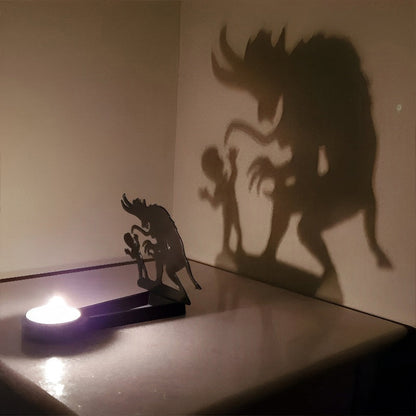 Halloween Metal Shadow Candle Holder 👻