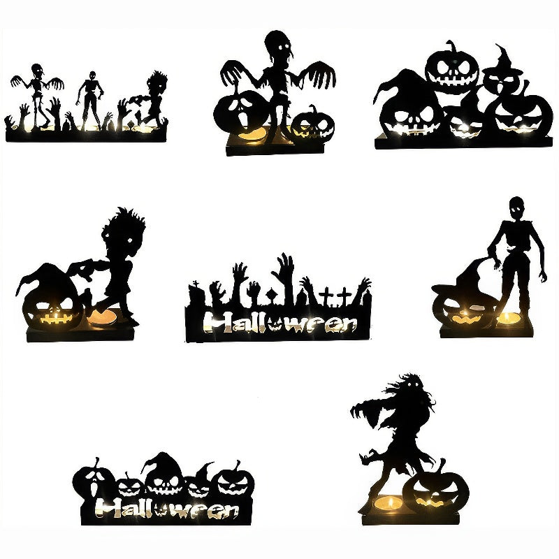 Halloween Metal Shadow Candle Holder 👻