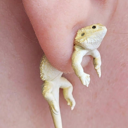 3D Lizard Earrings - Punk Gothic Style 🦎