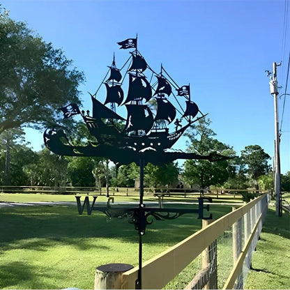 Pirate Ship Stainless Steel Weathervane MW027