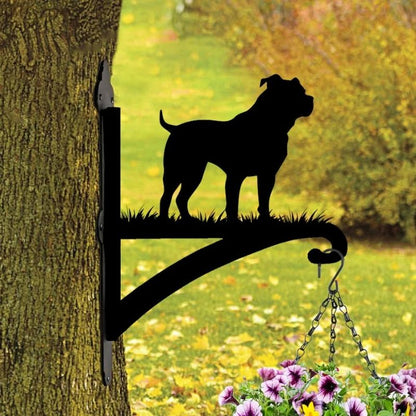 Staffordshire Bull Terrier Dog Metal Hanging Bracket Plant Stand PS142