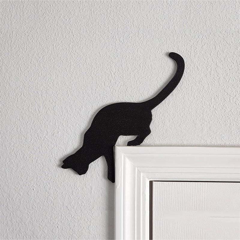 Metal Adorable Cat Door Topper