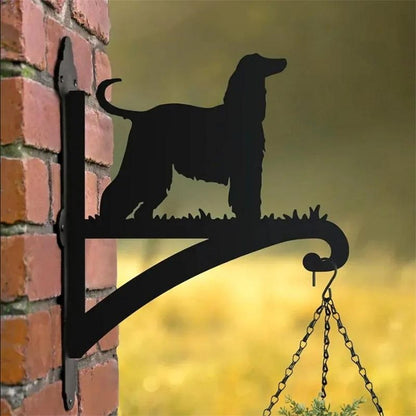 Afghan Hound Metal Hanging Bracket Plant Stand PS093