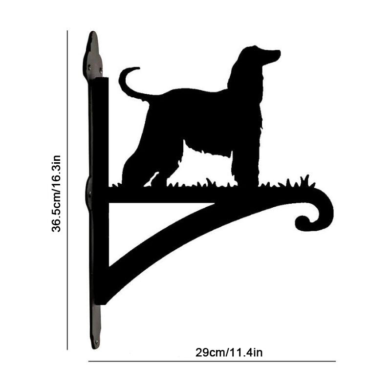 Afghan Hound Metal Hanging Bracket Plant Stand PS093