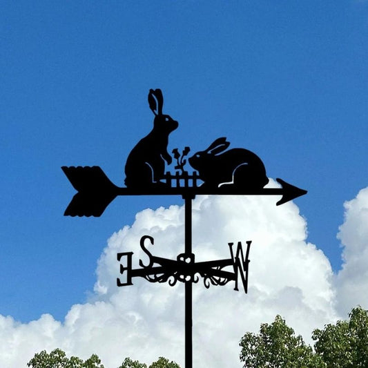 Two Rabbits Stainless Steel Weathervane MW083