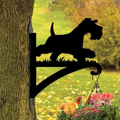 Miniature Schnauzer Metal Hanging Bracket Plant Stand PS018