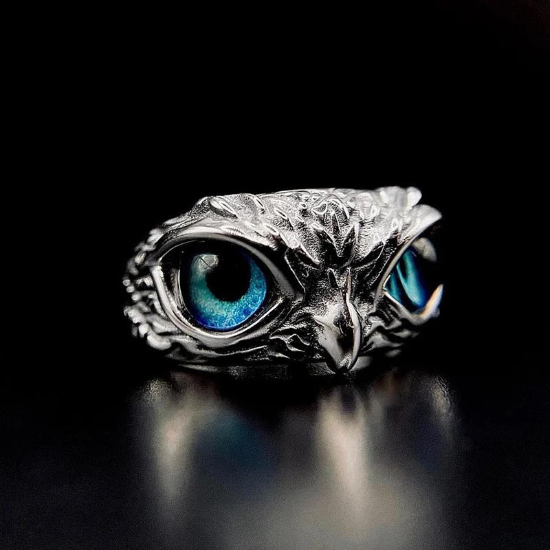 Demon Eye Owl Ring - Adjustable