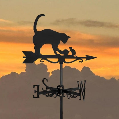 Mouse and Cat Stainless Steel Weathervane MW050