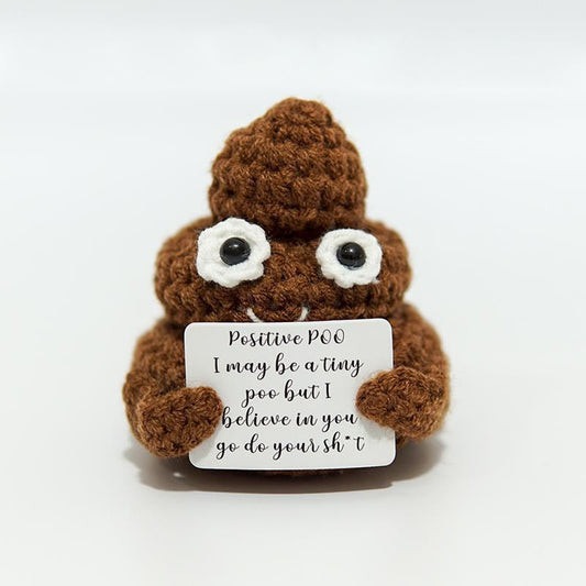 Handmade Emotional Support Gift - Positive Poo - Brown