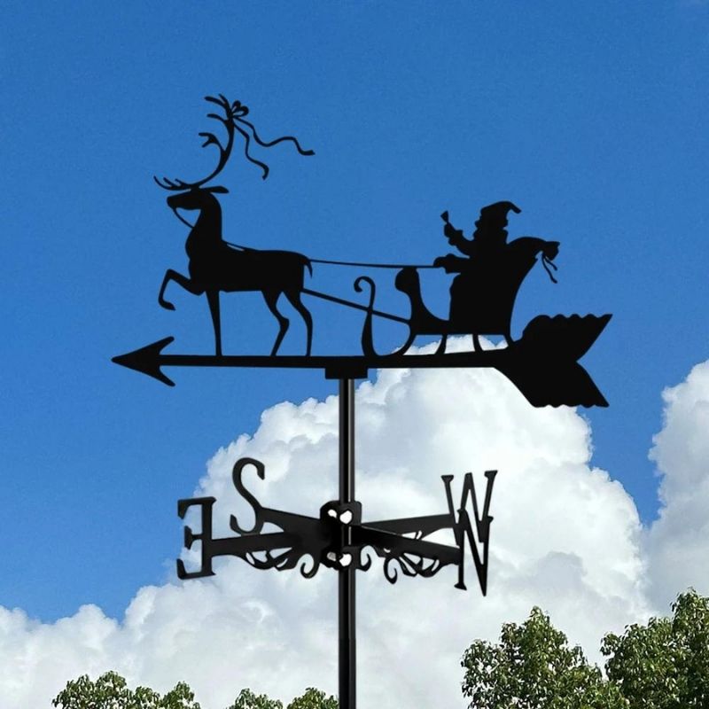 Reindeer Christmas Grandpa Stainless Steel Weathervane MW070