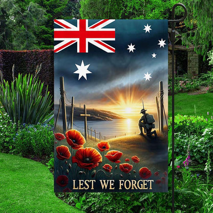 Anzac Day Australian Veteran Lest We Forget Flag