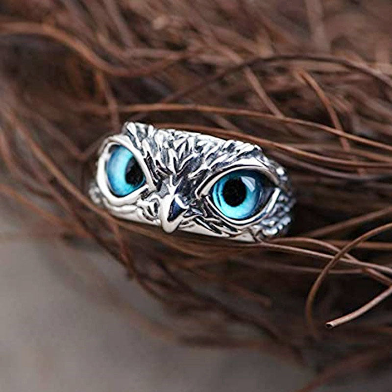 Demon Eye Owl Ring - Adjustable