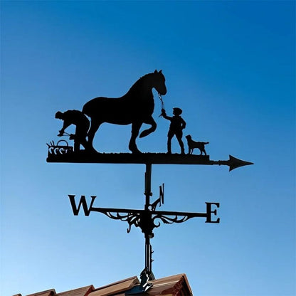 Man and Horse Stainless Steel Weathervane MW090