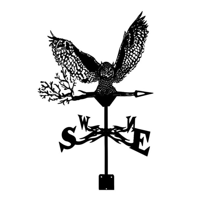 Flying Owl Stainless Steel Weathervane MW057