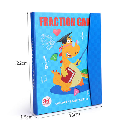 Montessori Magnetic Book Fraction Puzzle For Children