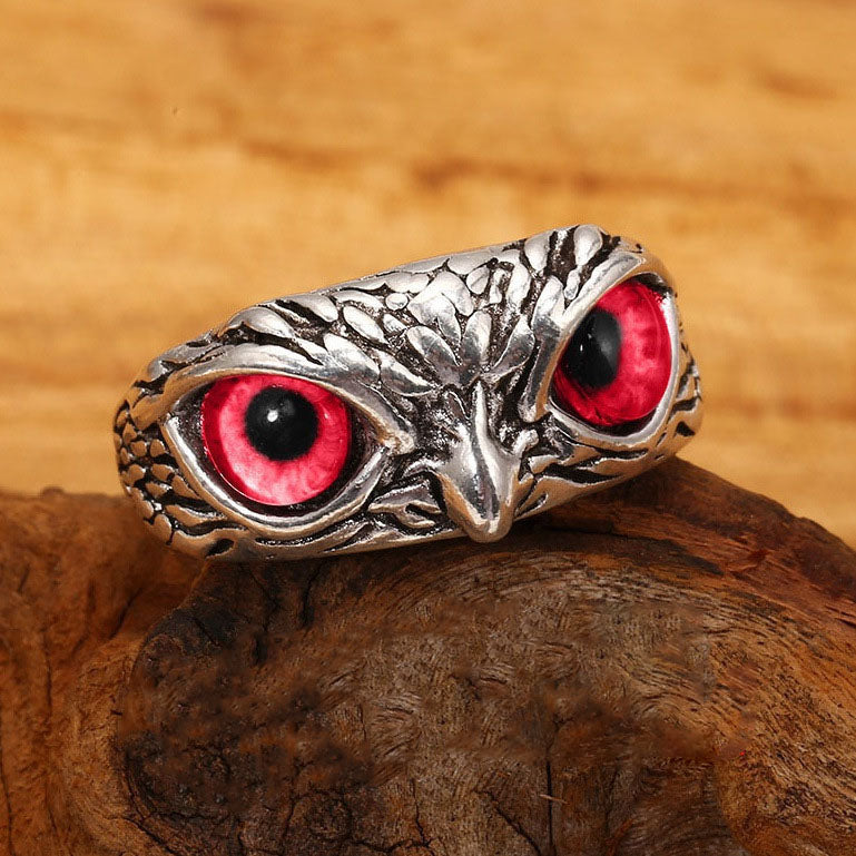 Demon Eye Owl Ring - Adjustable