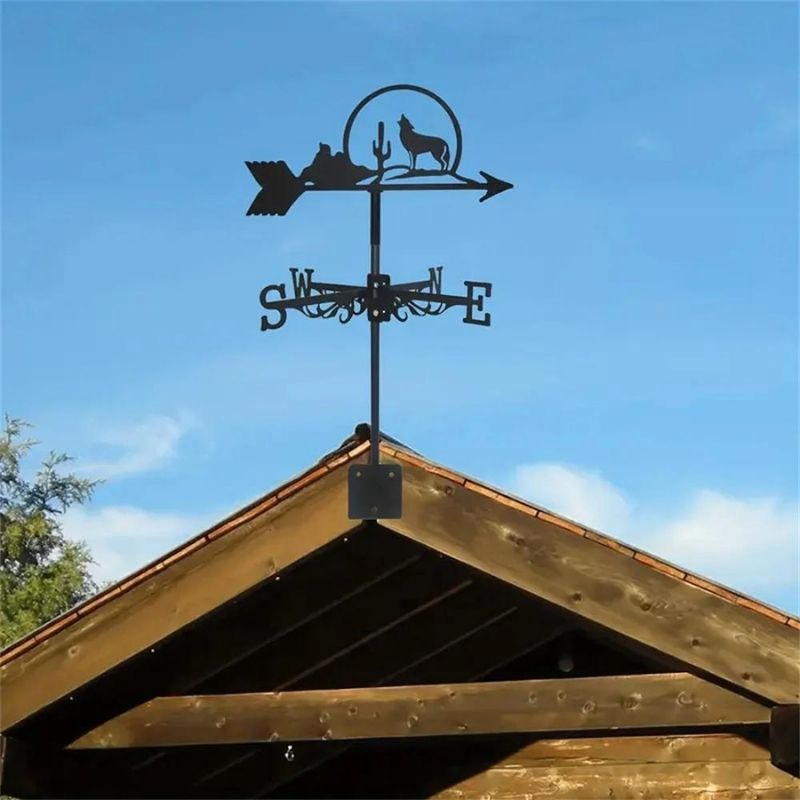 Lone Wolf Stainless Steel Weathervane MW114