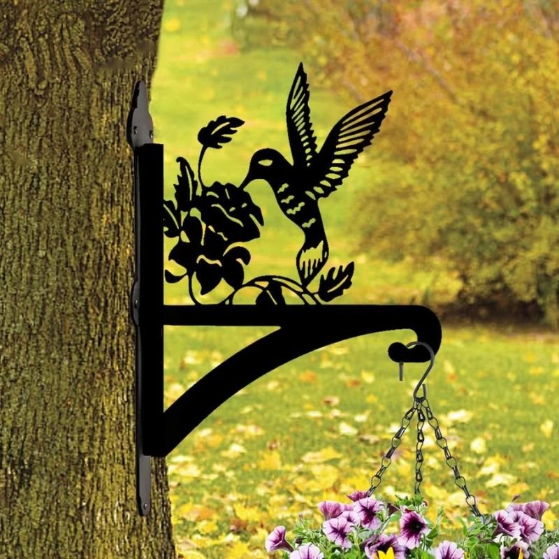 Hummingbird And Flower Hanging Plant Stand PS029