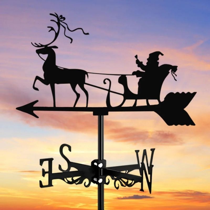 Reindeer Christmas Grandpa Stainless Steel Weathervane MW070