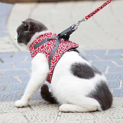 Cat Dogs Vest Harness and Leash Anti-break Away Chest Strap Cat Clothes