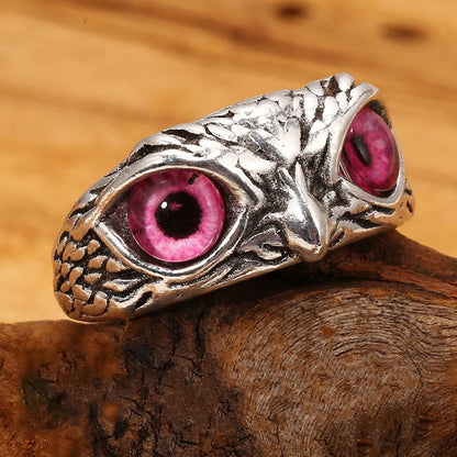 Demon Eye Owl Ring - Adjustable