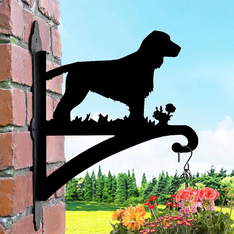 Cocker Spaniel Dog Metal Hanging Bracket Plant Stand PS004