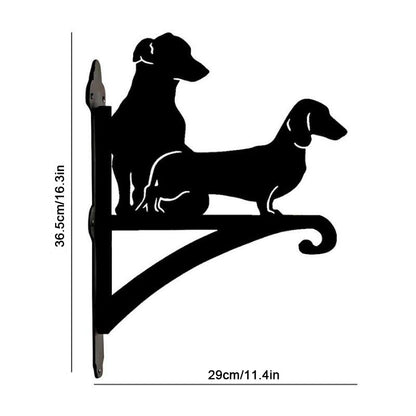 Dachshund Dog & Jack Russell Metal Hanging Bracket Plant Stand PS082