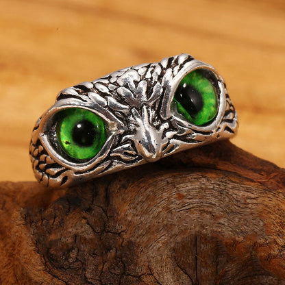 Demon Eye Owl Ring - Adjustable