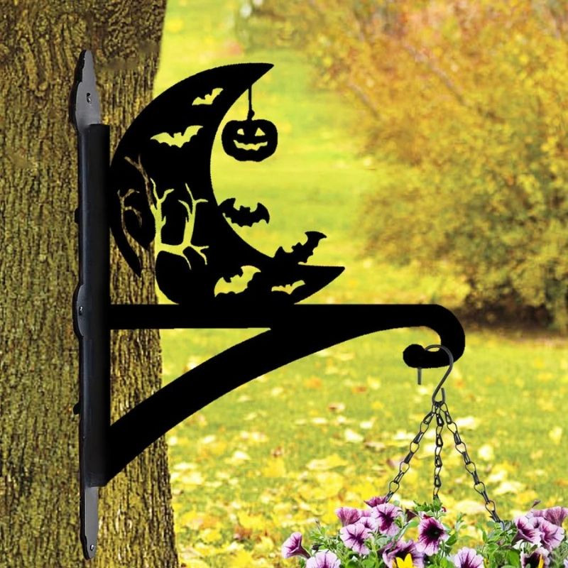 Halloween Moon Metal Hanging Bracket Plant Stand PS160