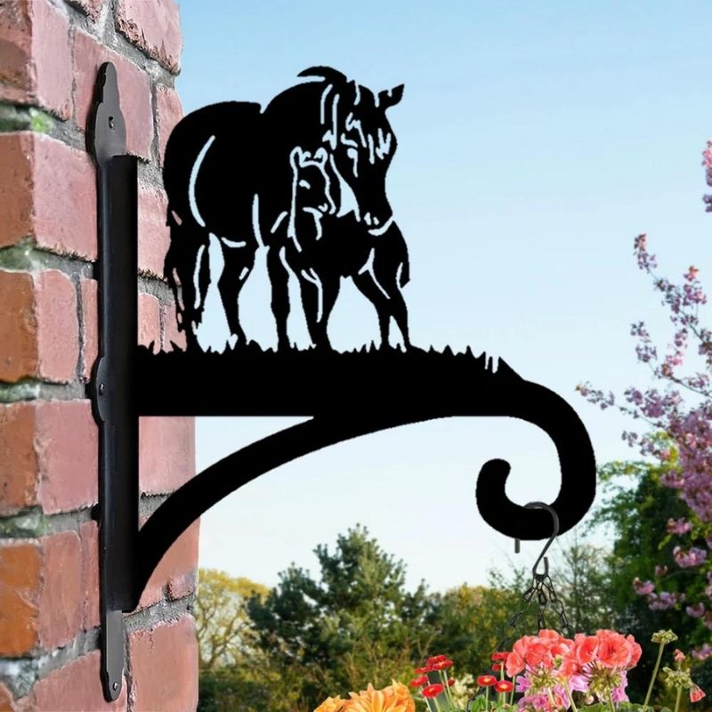 Horse Metal Hanging Bracket Plant Stand PS024