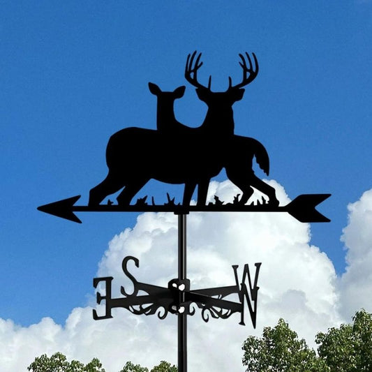 Stupid And Cute Two Deers Stainless Steel Weathervane MW062