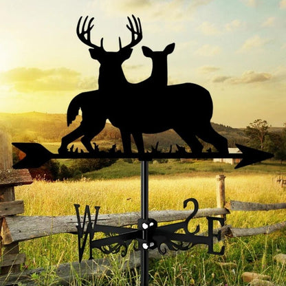 Stupid And Cute Two Deers Stainless Steel Weathervane MW062