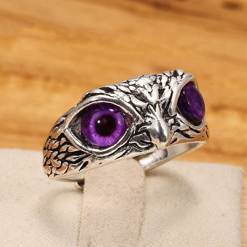 Demon Eye Owl Ring - Adjustable