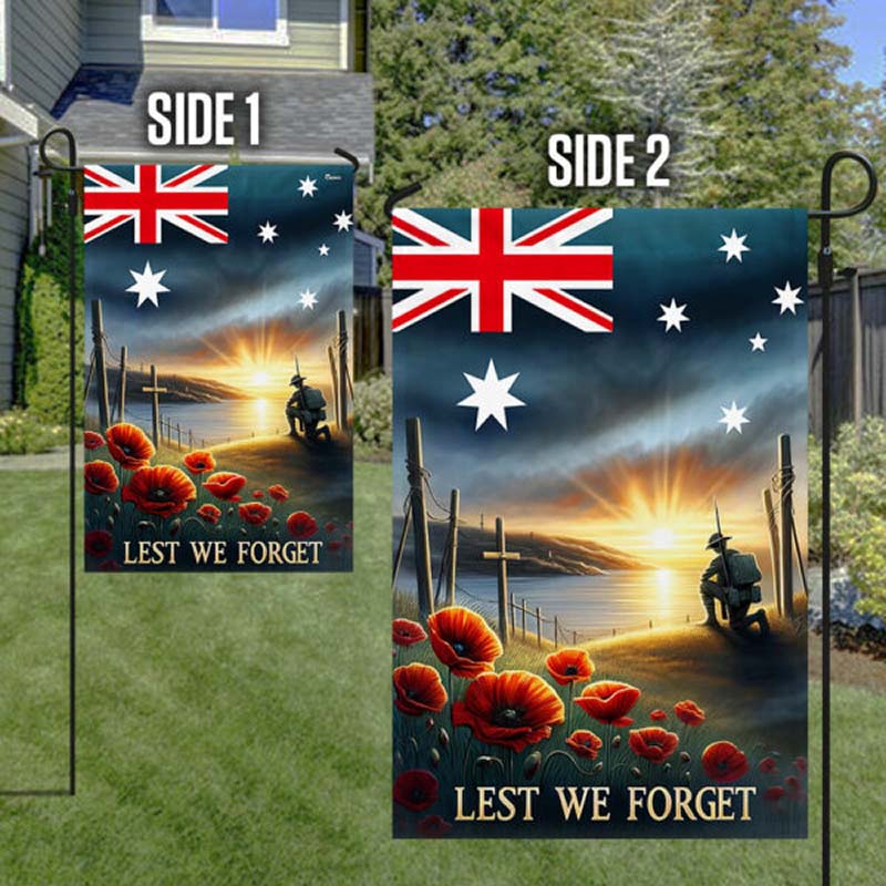 Anzac Day Australian Veteran Lest We Forget Flag