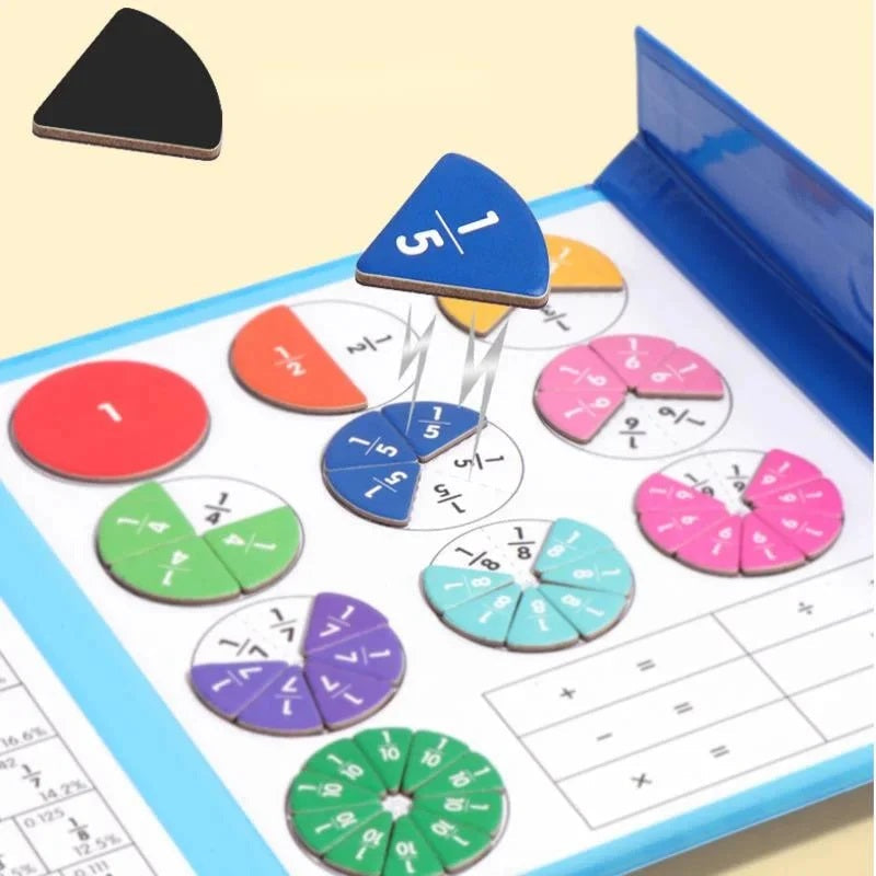 Montessori Magnetic Book Fraction Puzzle For Children