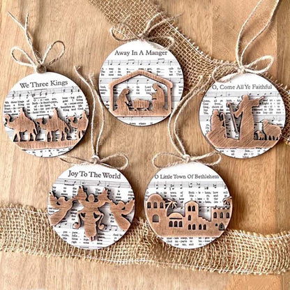 Music Sheet Nativity Ornament