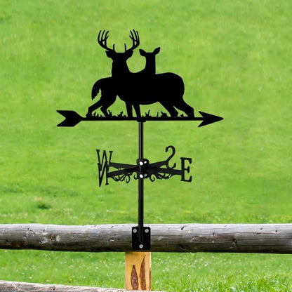 Stupid And Cute Two Deers Stainless Steel Weathervane MW062