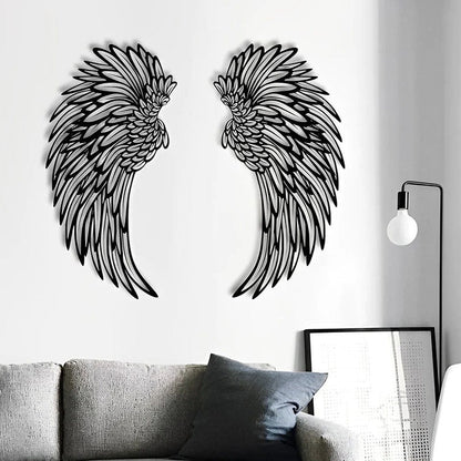 Angel Wings Metal Wall Art With Led Lights