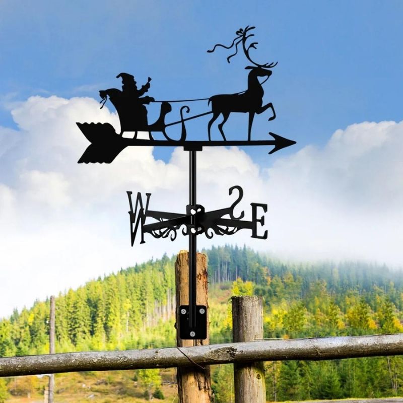 Reindeer Christmas Grandpa Stainless Steel Weathervane MW070