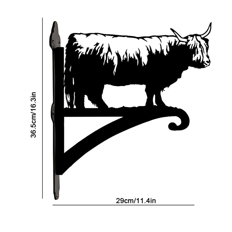 Highland Cow Metal Hanging Bracket Plant Stand PS008