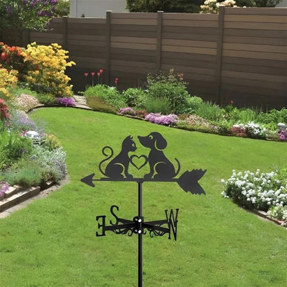 Cat and Dog Stainless Steel Weathervane MW099