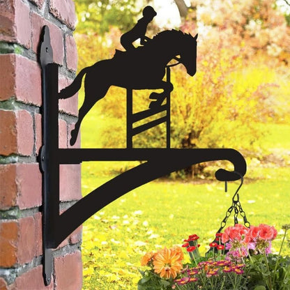 Showjumping Horse Metal Hanging Bracket Plant Stand PS069