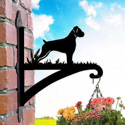 Boxer Dog Metal Hanging Bracket Plant Stand PS088