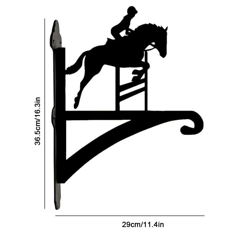 Showjumping Horse Metal Hanging Bracket Plant Stand PS069