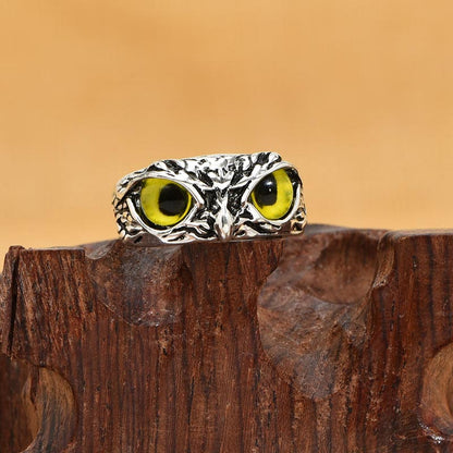 Demon Eye Owl Ring - Adjustable