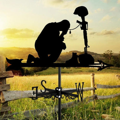 Memorial Fallen Soldiers Stainless Steel Weathervane MW120