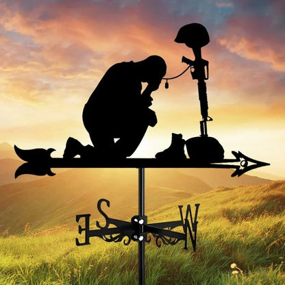 Memorial Fallen Soldiers Stainless Steel Weathervane MW120