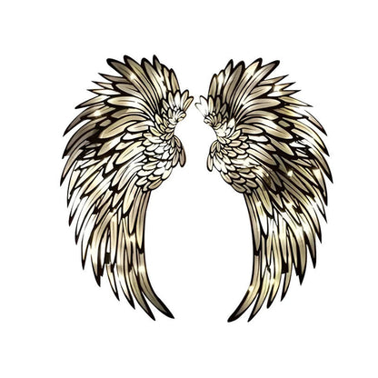 Angel Wings Metal Wall Art With Led Lights