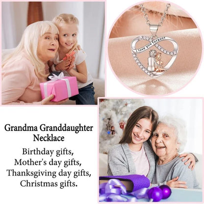 For Granddaughter - S925 You Will Always Have Me And I Will Always Have You Heart Necklace