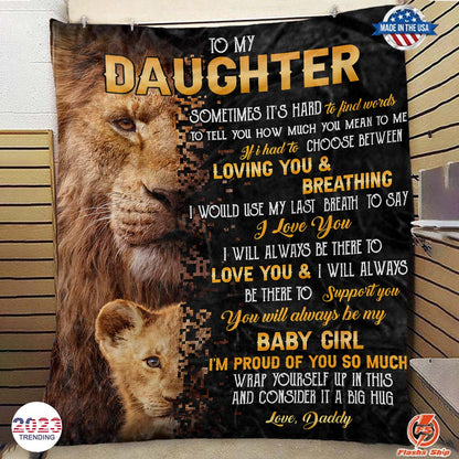 To My Daughter- From Dad - A322 - Premium Blanket